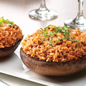 Creamy Bolognese Stuffed Mushrooms