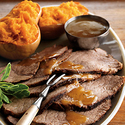 Pot Roast w/ Cider-Maple Gravy and Mashed Butternut Squash
